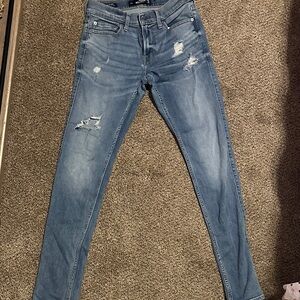 Men's Blue Distressed Jeans